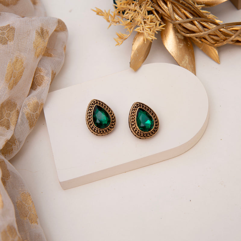 Kimaya Antique Stud Earrings