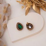 Green Colour Antique Stud Earrings