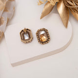 Adiva Antique Gold Stud Earrings