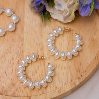 Iraya Pearl Hoop Earrings