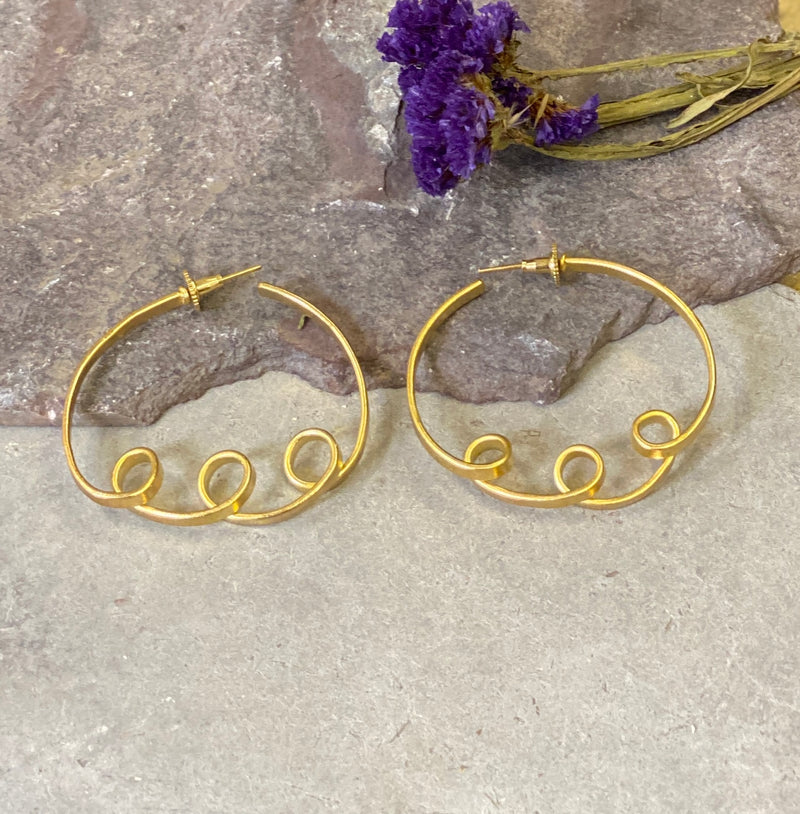Maria Gold Hoop Earrings