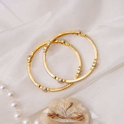 Gold Plated Stone Studded Bangles