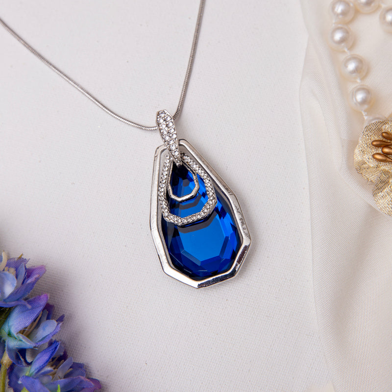 Blue Stone Pendant Necklace