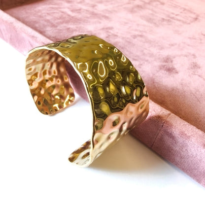 Engraved Broad Cuff Bracelet