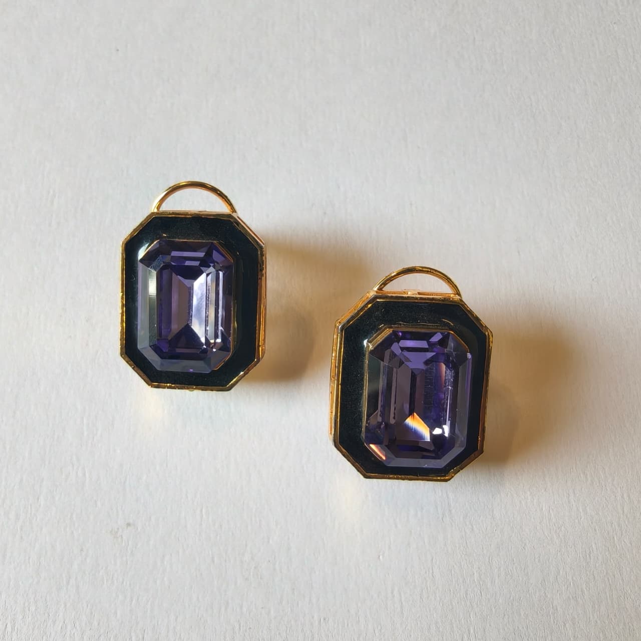 Purple Swarovski Earrings