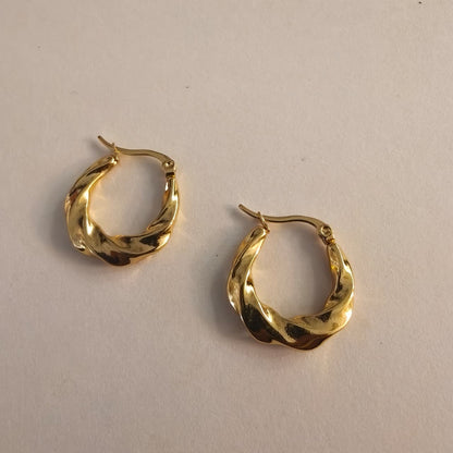 Golden Designer medium hoops