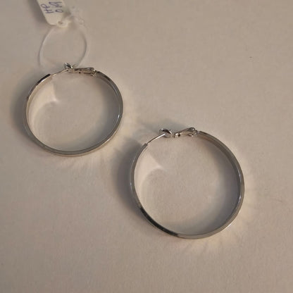 Plain Silver hoops