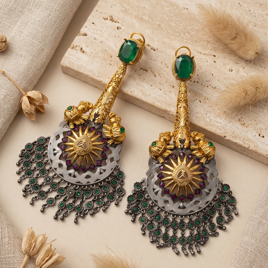 Green Stone Earring