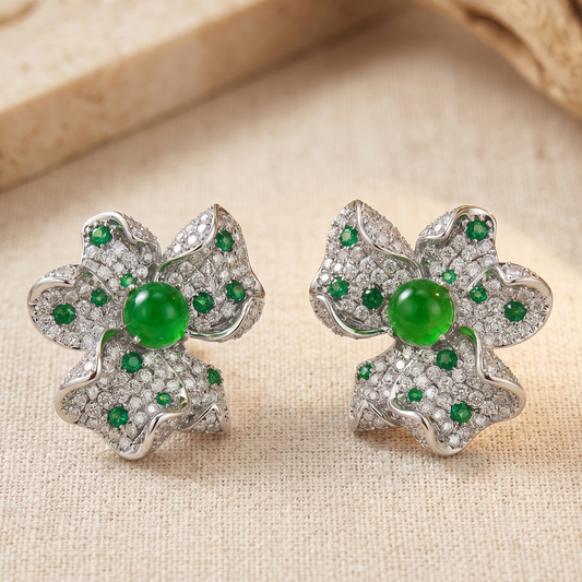 emerald stone earring