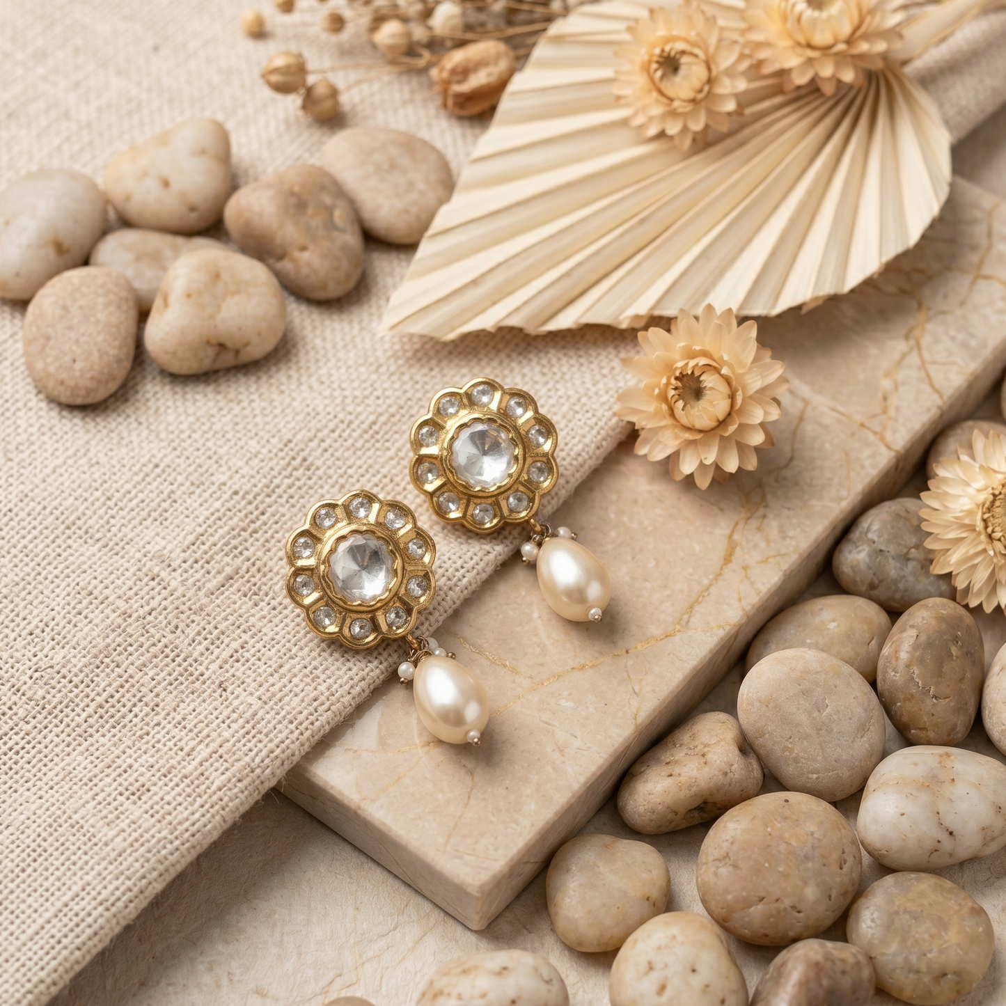 pearl drop earrings
