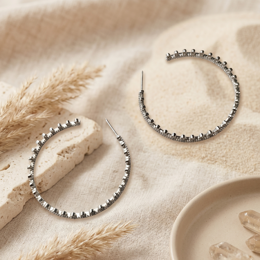 slim silver earrings