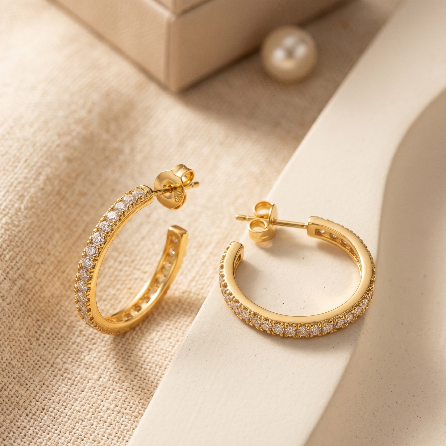 Gold color earrings