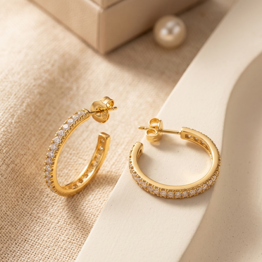 Gold color earrings