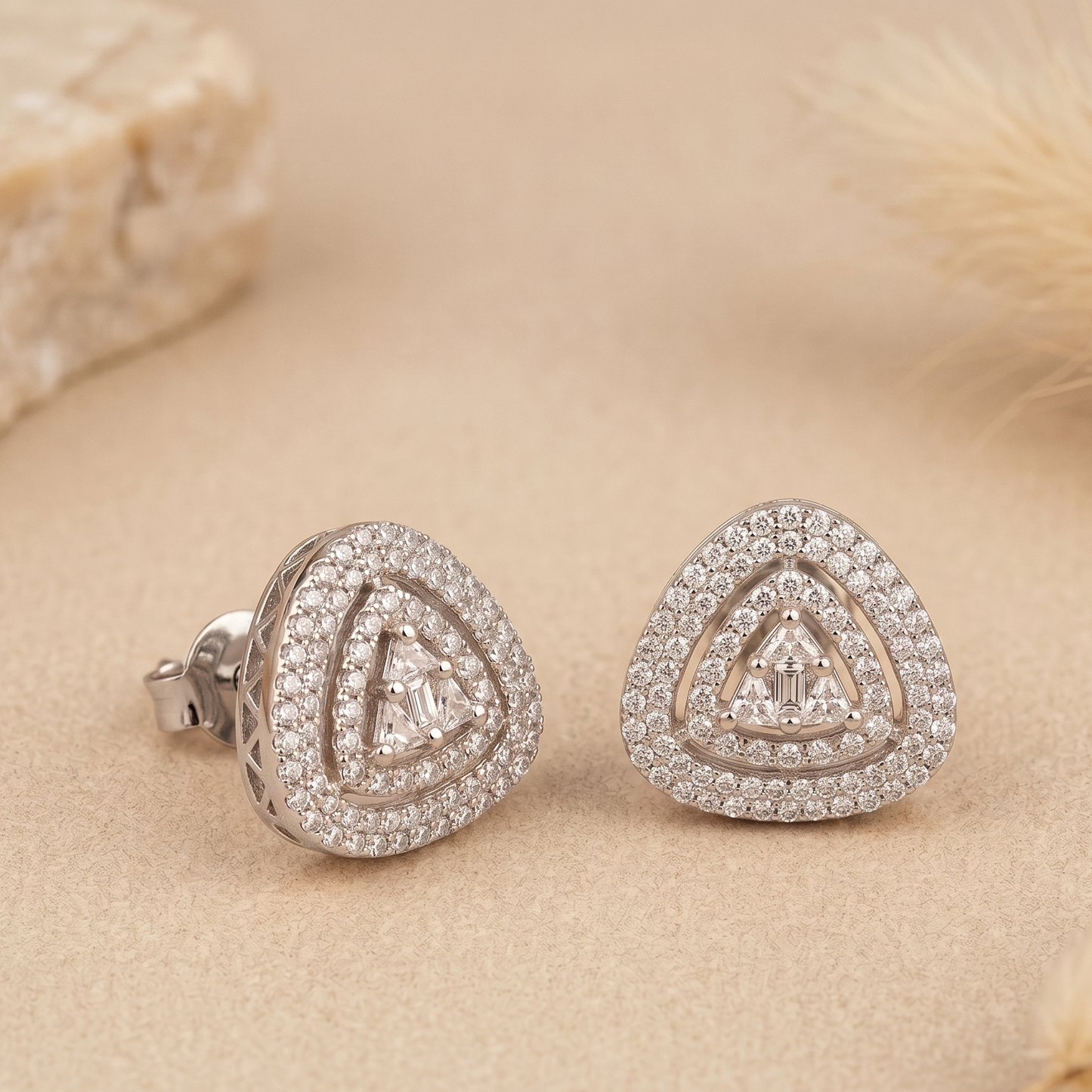 The Trillion Aura Studs Earrings