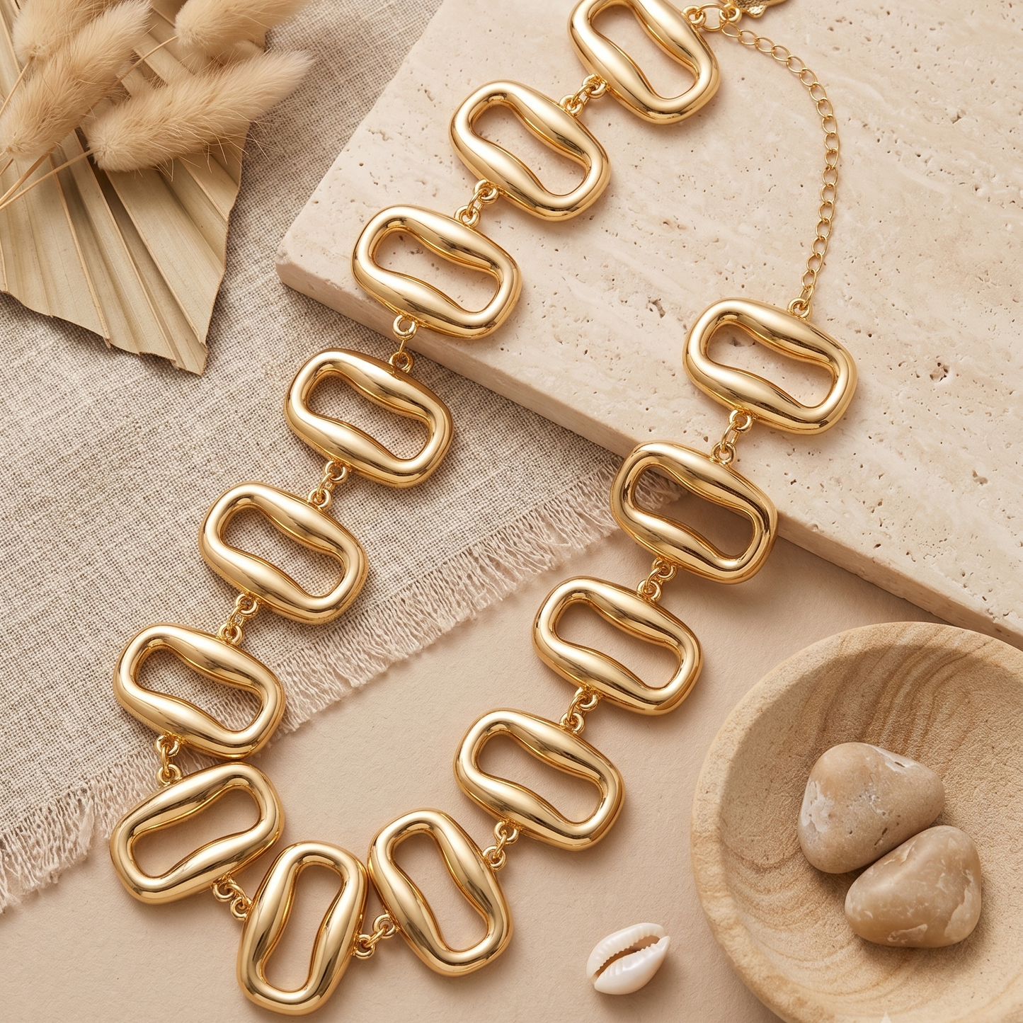 rectangle locks necklace