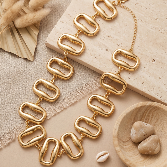 rectangle locks necklace