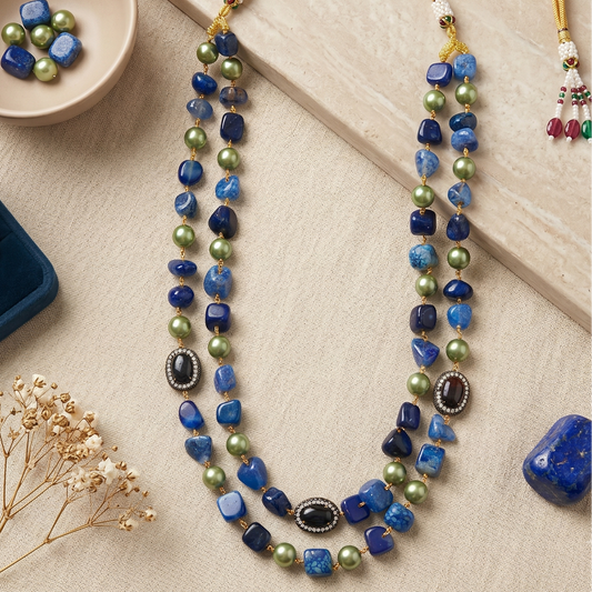 blue stones necklace