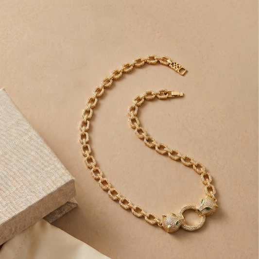 Lion face necklace