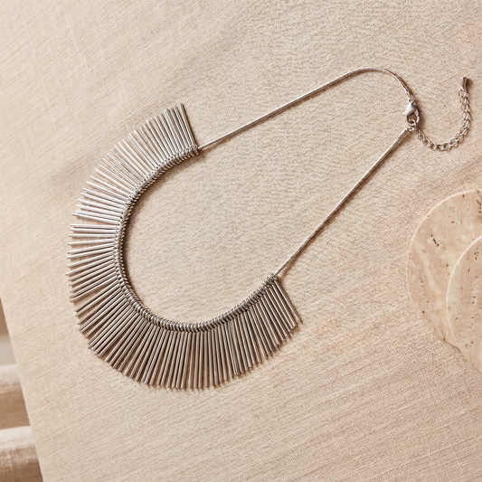 Silver sticks necklace
