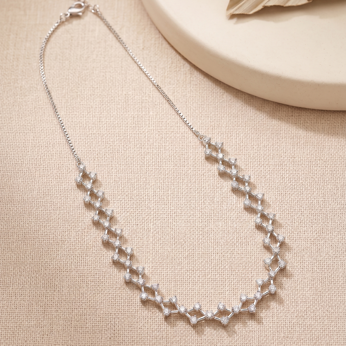 Zirconia Lattice Necklace