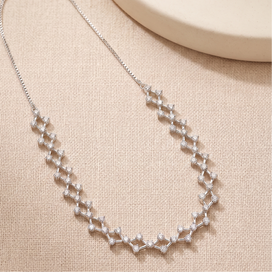 Zirconia Lattice Necklace