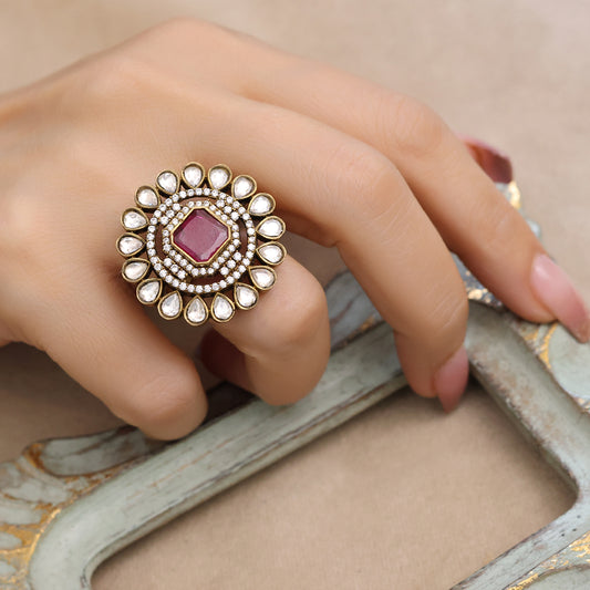 Petal Ring in Victorian Plating