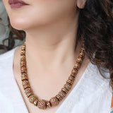 Coral Toned Jadau Necklace