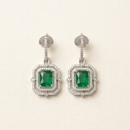 Nikashi emerald drop earring