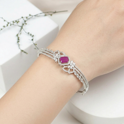 Aadhya Pink Stone Zirconia Bracelet