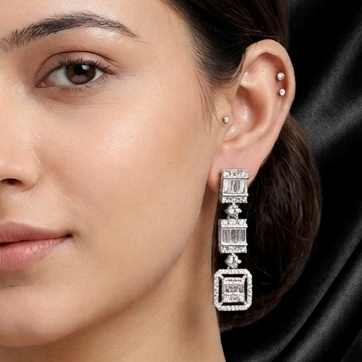 Baguette Layered Earrings