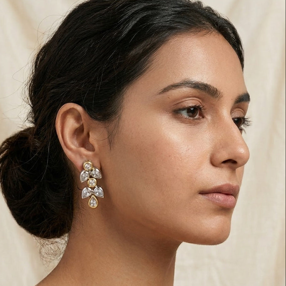 Two Toned Victorian Earrrings