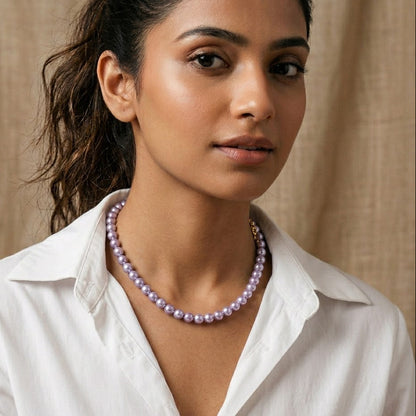Light Purple Pearls Necklace