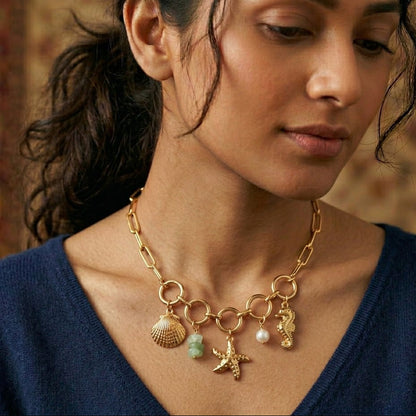 Ocean Charms Chain Necklace