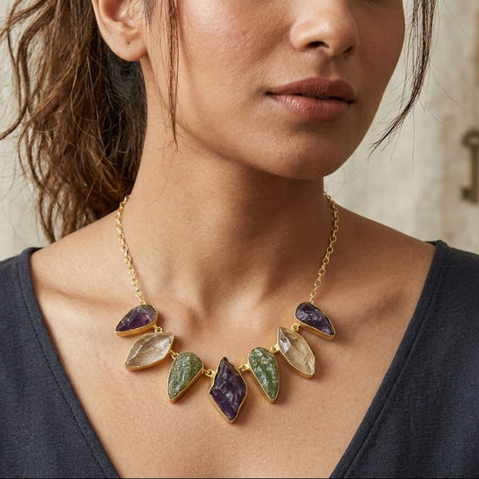 Natural Stone Multi Necklace
