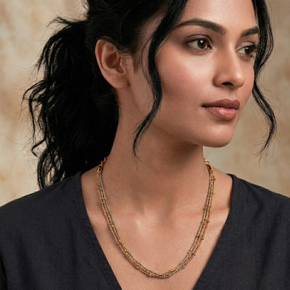 Three Tone Chain Necklace