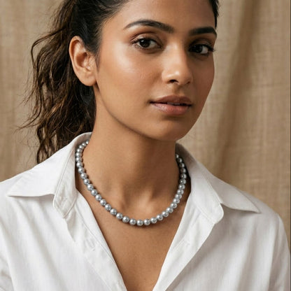 Light Grey Pearls Necklace