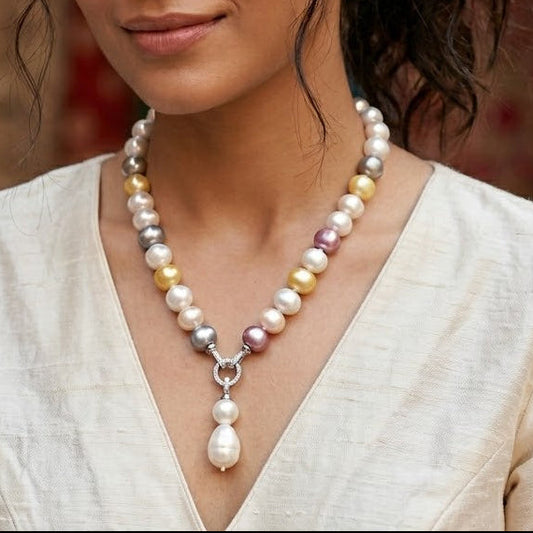 Multi Pearl Beads Necklace