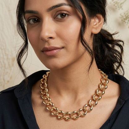 Modern Linked Chain Necklace
