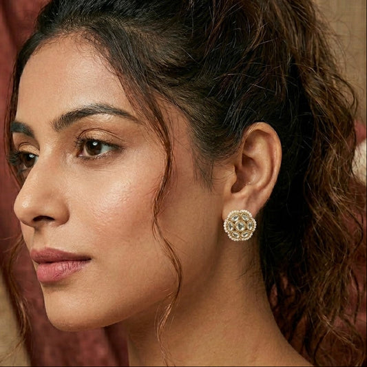 Kundan Flower Earrings