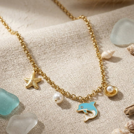 Dolphin Charms Chain Necklace