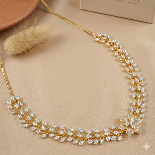 Apeksha Two Toned Zirconia Necklace Set