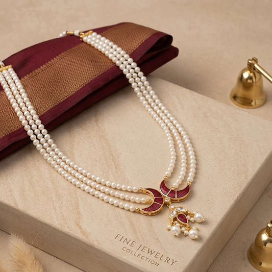 Ruby Pearl Heritage Necklace