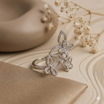 Butterfly American Diamond Ring
