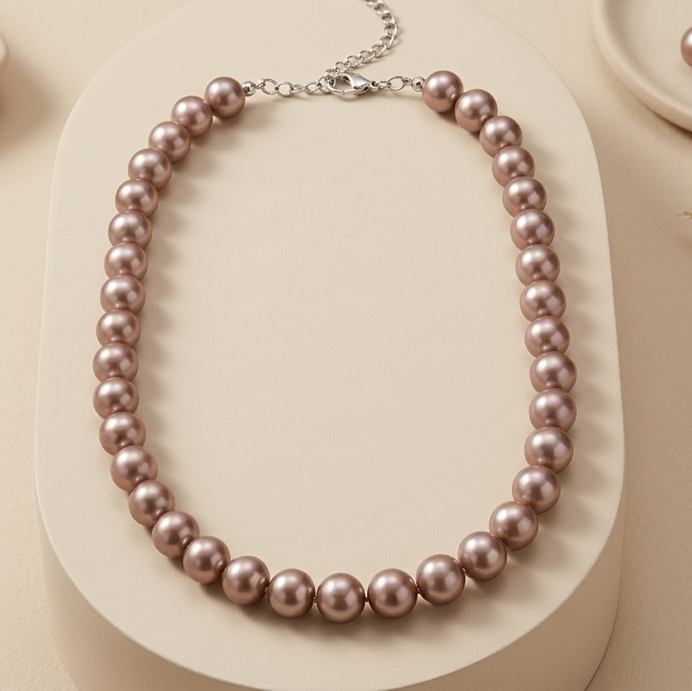 Copper Toned Pearl Necklace