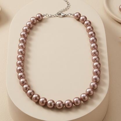 Copper Toned Pearl Necklace
