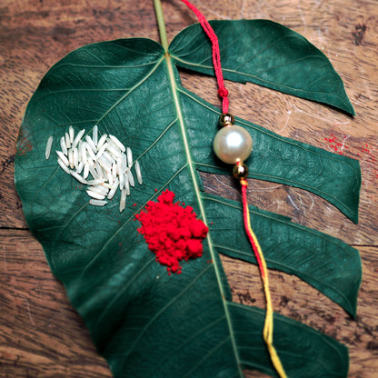 Single Pearl Mauli Rakhi