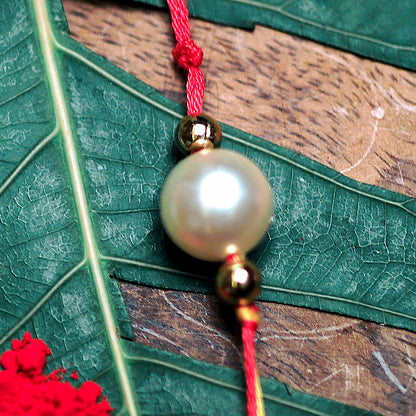 Single Pearl Mauli Rakhi