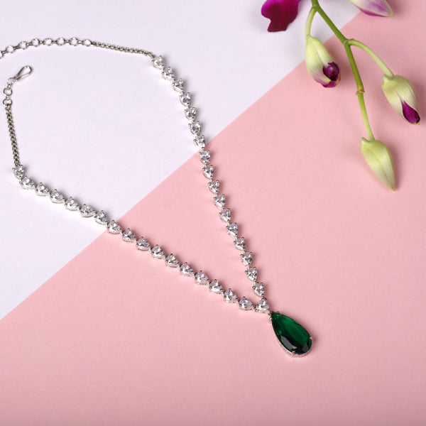 Mia Emerald Drop Necklace