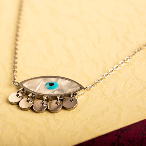 gold Toned Evil Eye Droplet Chain