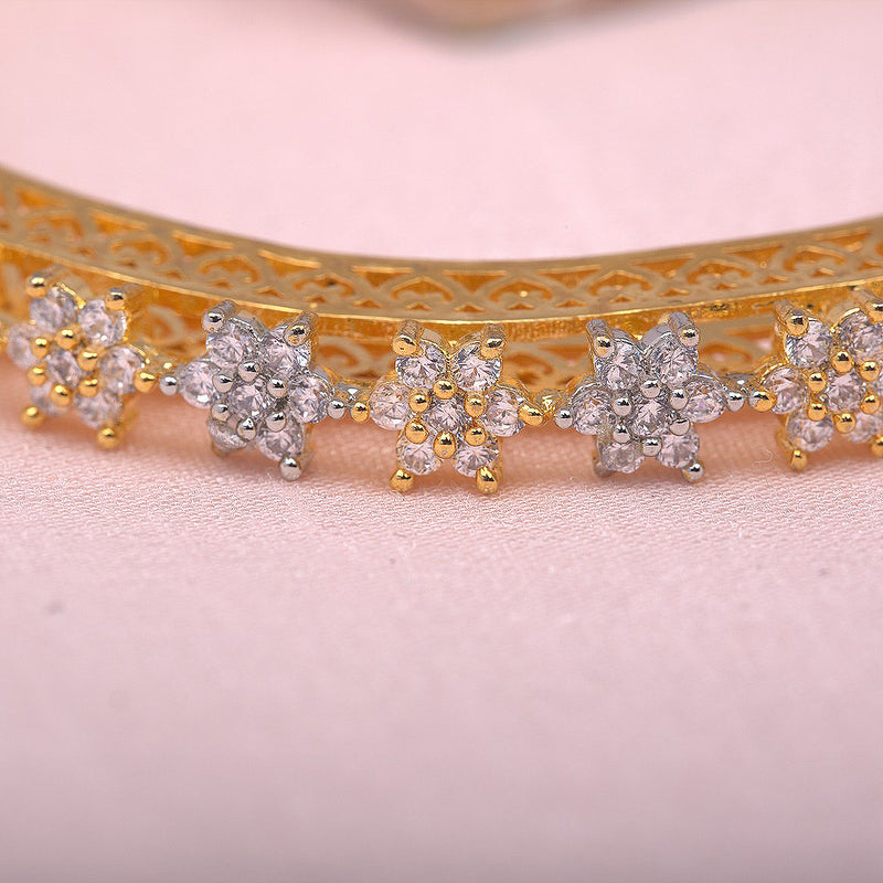 Zirconia Flower Bangles